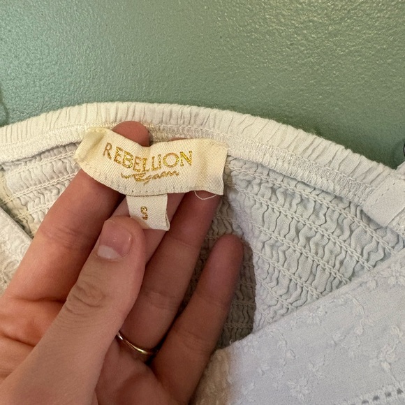 Rebellion White Textured Top - Picture 5 of 5